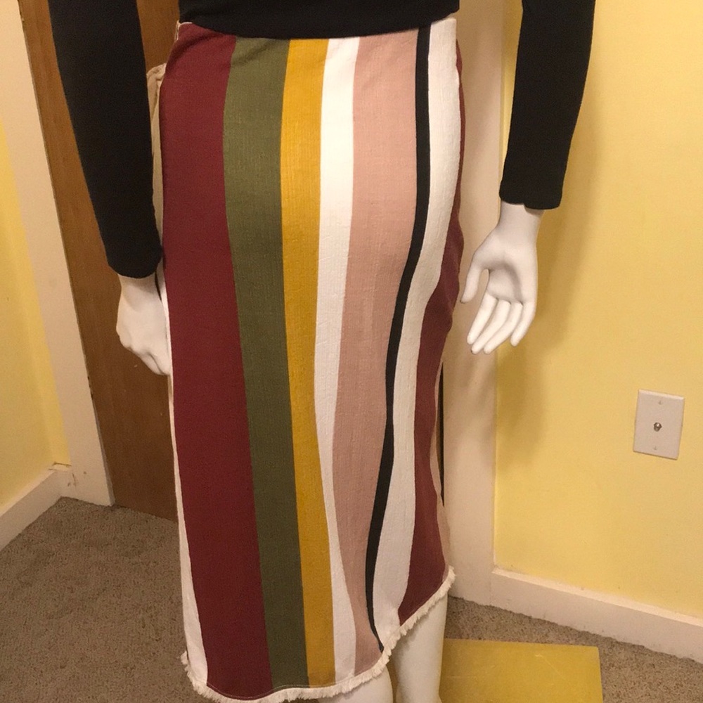 Zara striped wrap bo-ho skirt - Picture 7 of 8
